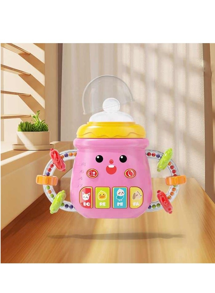 قارورة تفاعلية موسيقية مع مفاتيح بيانو وأضواء ملونة  - Image 1
