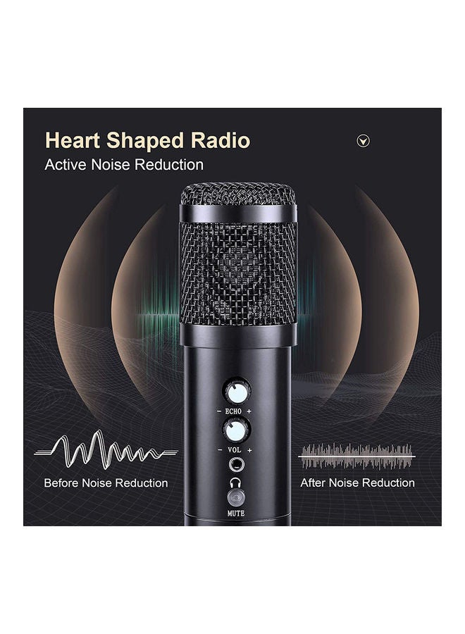 Arabest Portable Radio Directional Podcast Condenser Microphone Kit ANY0059 Black - Image 5