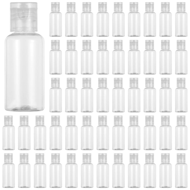 Lnrueg 100 Pcs 1Oz Travel Bottles With Flip Cap - 30 Ml Clear Plastic Travel Size Containers  Portable Leak Proof Squeeze Bottles Refillable Empty Cosmetic Containers For Liquid Shampoo Lotion  Clear - Image 2
