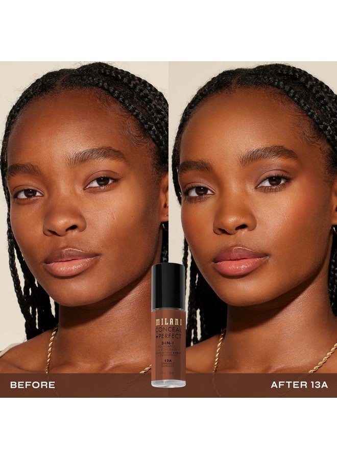 MILANI Conceal + Perfect 2 In 1 Foundation + Concealer Espresso (1 Fl. Oz.) Cruelty Free Liquid Foundation Cover Under Eye Circles Blemishes & Skin Discoloration For A Flawless Complexion - Image 2