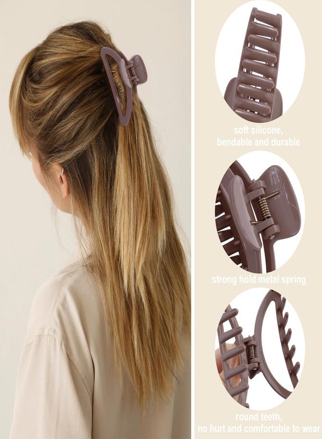 Canitor Silicone Flexible Claw Clip Soft Cozy Cloud Medium Hair Clips for Women Thin Thick Hair Cute Hair Accessories - Image 4