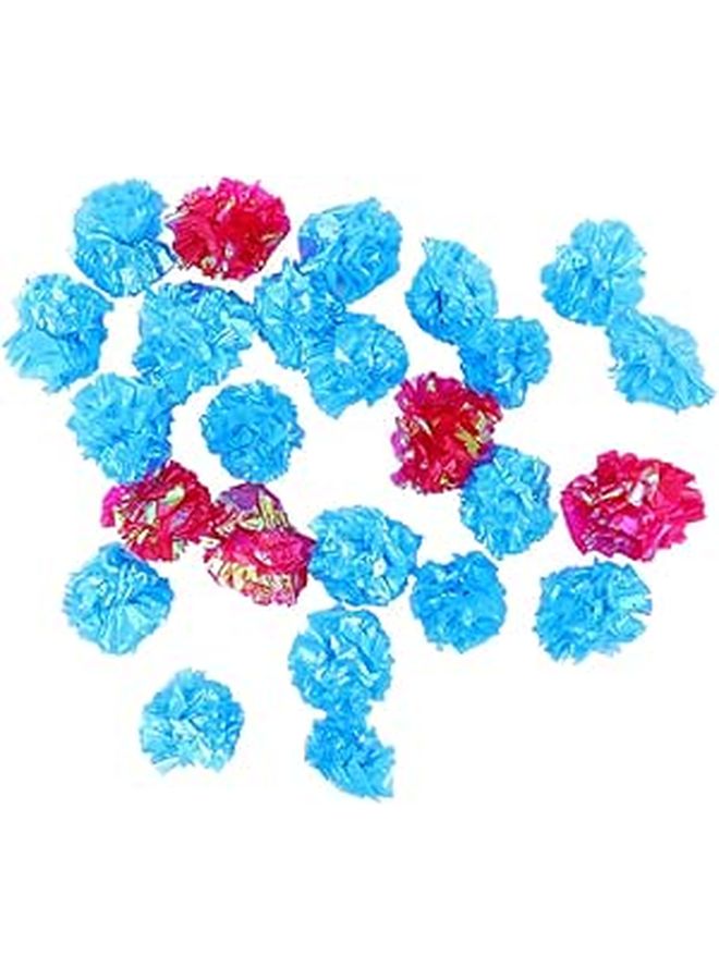 25 Crinkle Paper Balls with Sound for Cats Interactive Colorful Cat Toys Indoor Kitten Play - Image 1