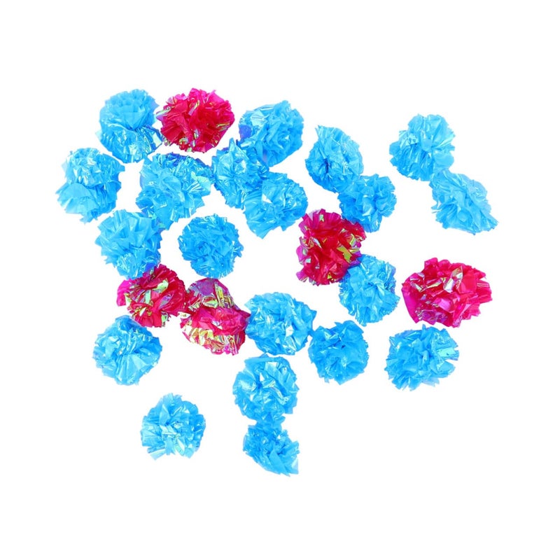 25 Crinkle Paper Balls with Sound for Cats Interactive Colorful Cat Toys Indoor Kitten Play - Image 2