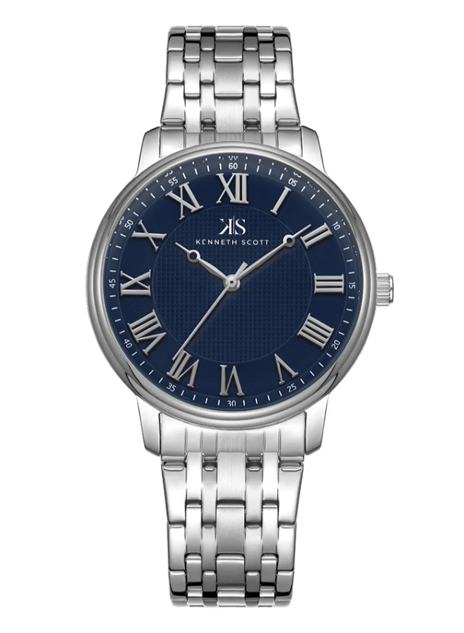 KENNETH SCOTT Men's Stainless Steel Analog Watch K22029-SBSN - 40 mm