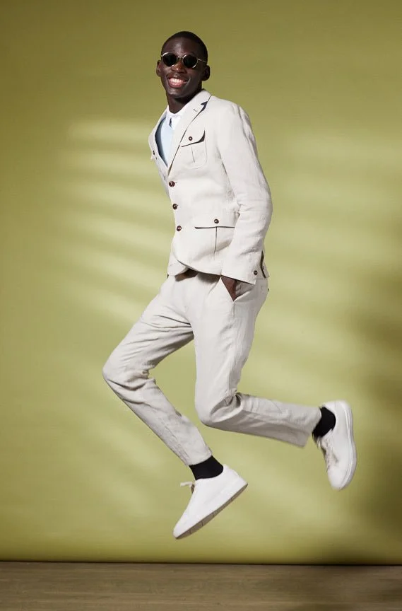 Vicomte A. Beloni Light Beige Linen Blazer