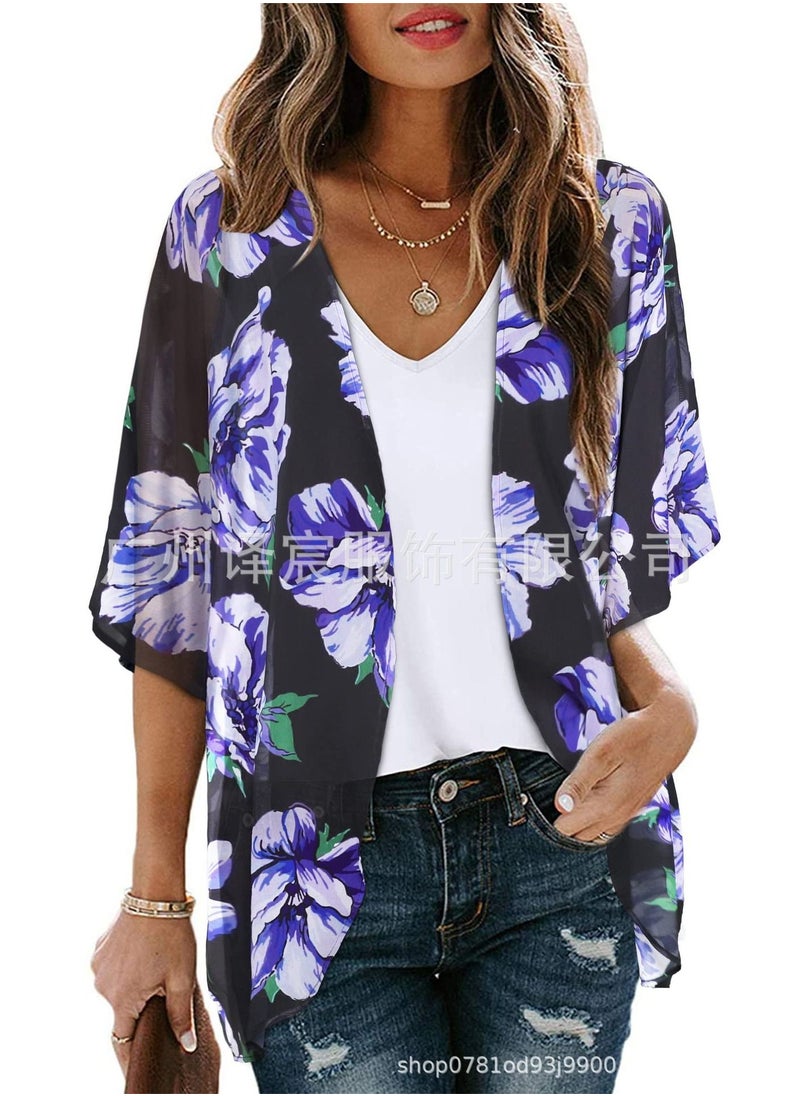 Loquat - Women's Sun Protection Blouse Print Cardigan - Image 1