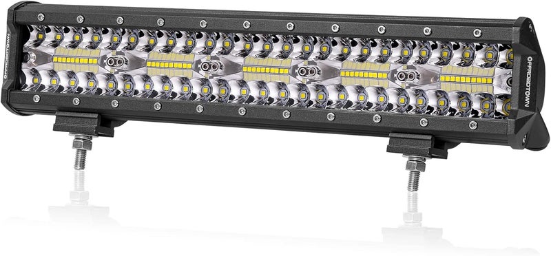 OFFROADTOWN 15 Inch 300W LED Light Bar, White, Aluminum, IP68 Waterproof, Suitable for Off-Road Vehicles, UTVs, ATVs, Trucks, Boats - Image 1