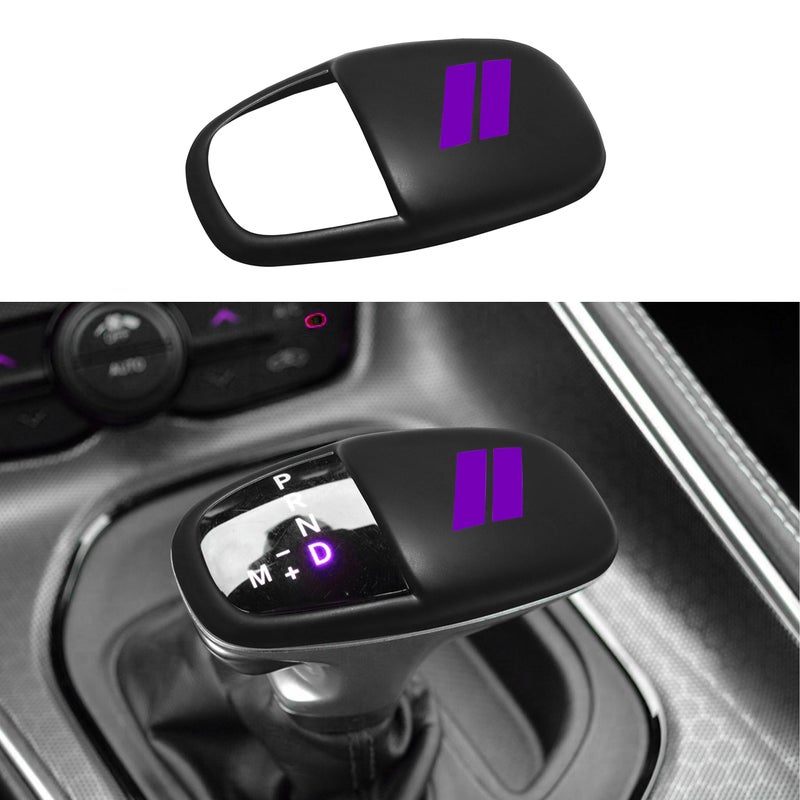 Gear Shift Knob Head Cover Trim for Dodge Charger Accessories 2015-2023 Challenger 2015-2023 2024 Durango 2016-2025 ABS Interior Shell Insert Decoration Protector Gear Shifter Cover (Matte Purple)