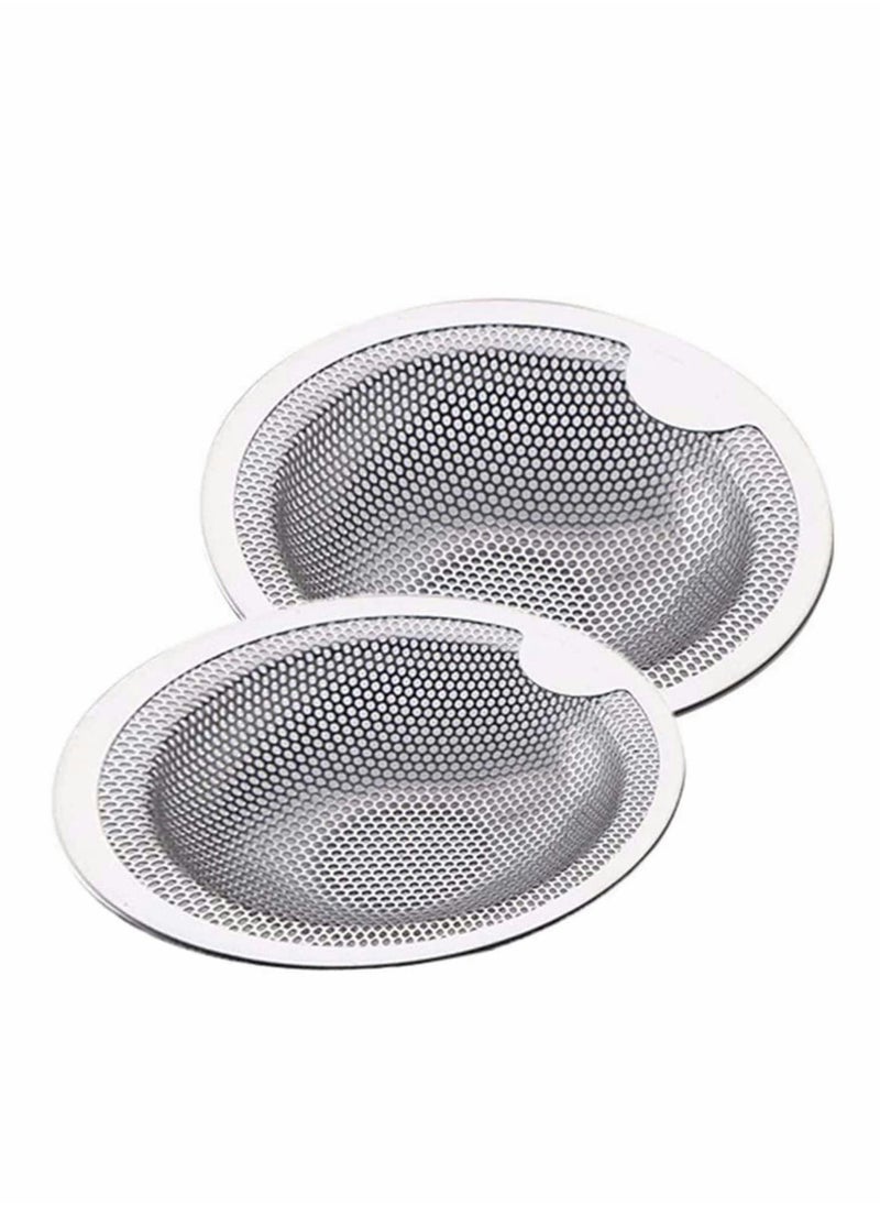 SYOSI 2 Pcs Kitchen Sink Strainers, Stainless Steel Anti-Clogging Mesh Sink Drainer Kithen Sink Drain Filter Basket-Silver  - Image 1