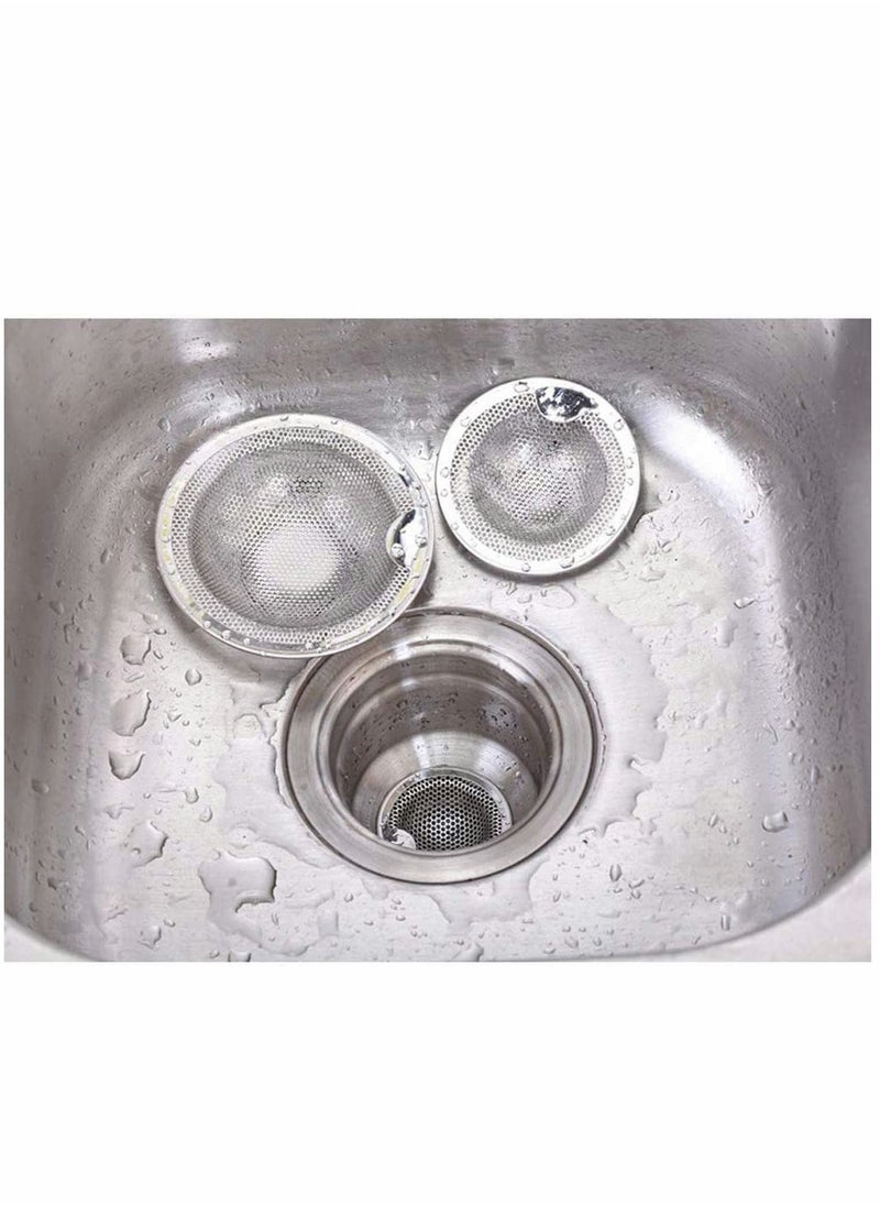 SYOSI 2 Pcs Kitchen Sink Strainers, Stainless Steel Anti-Clogging Mesh Sink Drainer Kithen Sink Drain Filter Basket-Silver  - Image 4