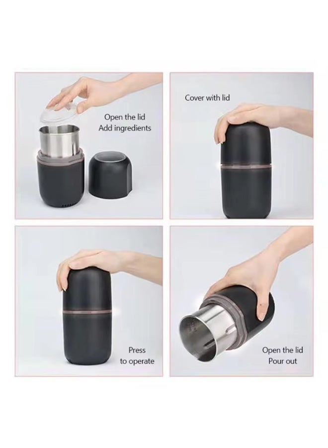 Winning Star Electric Coffee Grinder ST-9713, Spice Grinder with Cleaning Brush, Large 80g Capacity, 150W Powerful Stainless-Steel Grinder for Spices, Coffee Beans, Nuts, and Herbs (Black) - Image 5