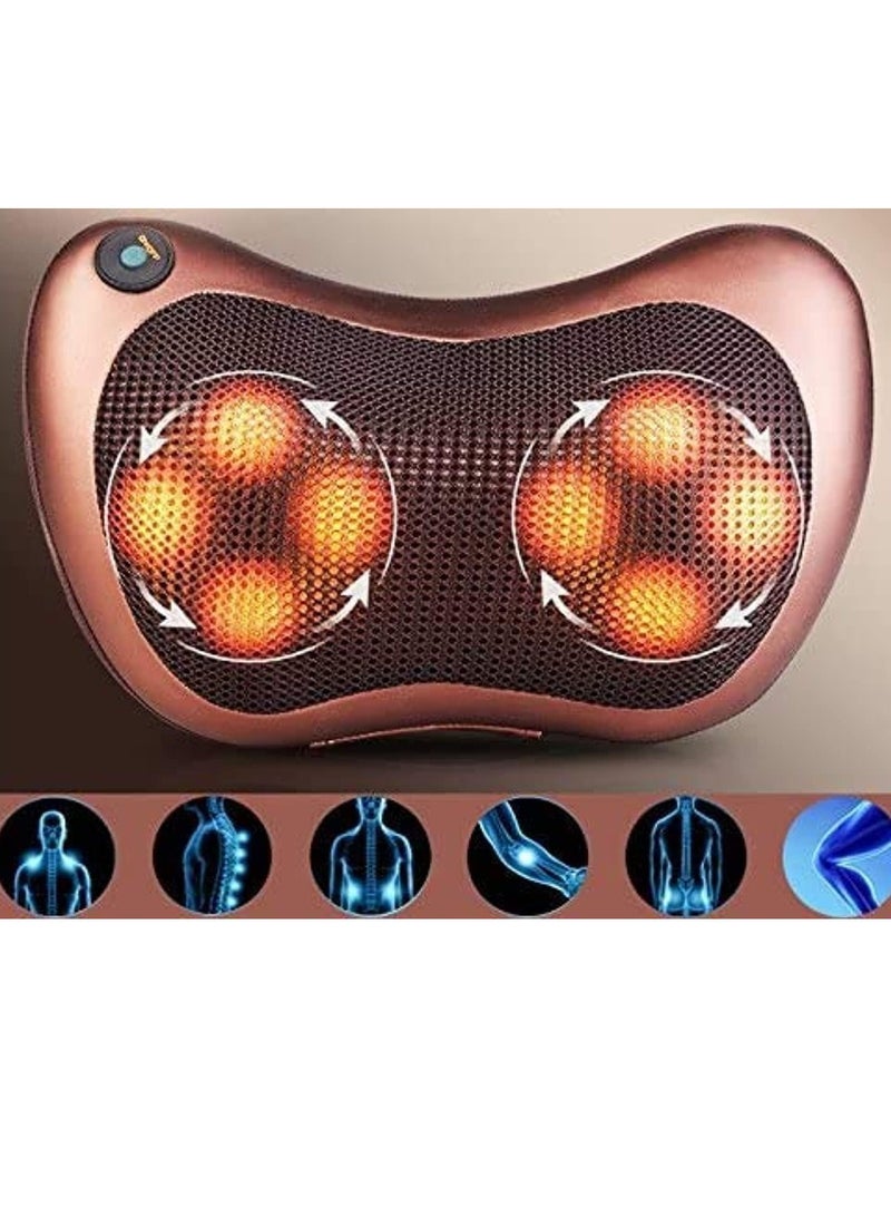 Generic Multifunction Massage Pillow with 8 Massager Heads Heater Neck Shoulder Body Electric Massager Home, Office, Car, Bed Use  - Image 2