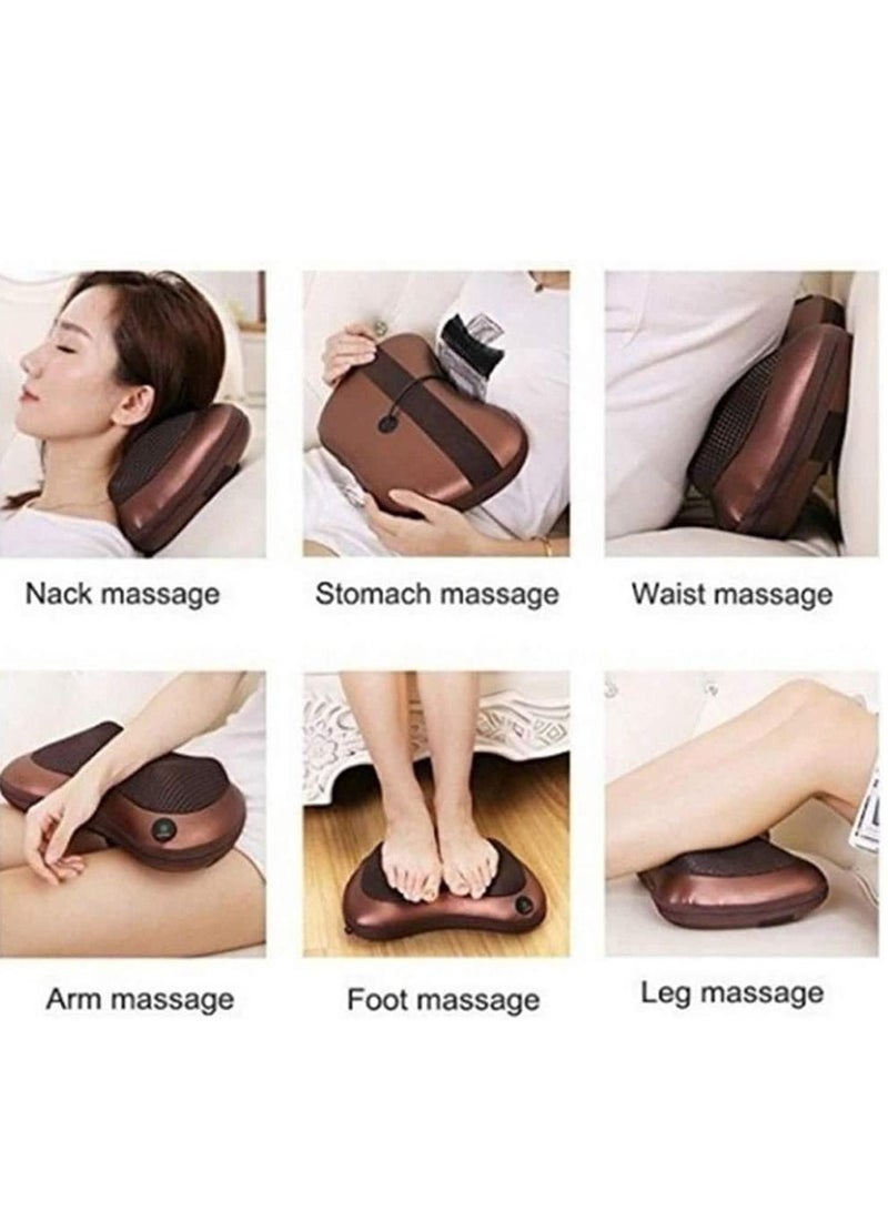 Generic Multifunction Massage Pillow with 8 Massager Heads Heater Neck Shoulder Body Electric Massager Home, Office, Car, Bed Use  - Image 4