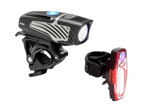 NiteRider Lumina Micro Sabre Bike Light Combo 650 Lumen Headlight 110 Lumen Taillight USB Rechargeable Bicycle LED Front and Back Light IP64 Waterproof Mountain Road Commuting MTB Cycling Safety Flash - Image 1