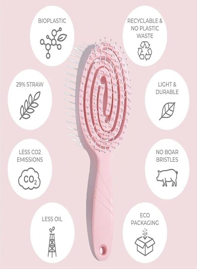 LOOKMINT Vented Hair Brush for Blow Drying - Detangling Brush for Wet & Dry Hair, Flexible Scalp Massage Comb for Curly, Straight, Thick or Thin Hair - Anti-Frizz, Quick Dry, Lightweight - Image 5