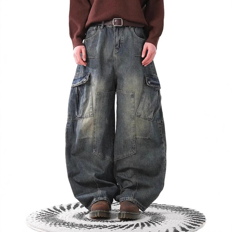Unisex Classic Denim Jeans Loose Fit Daily Outdoor Wear - Image 5