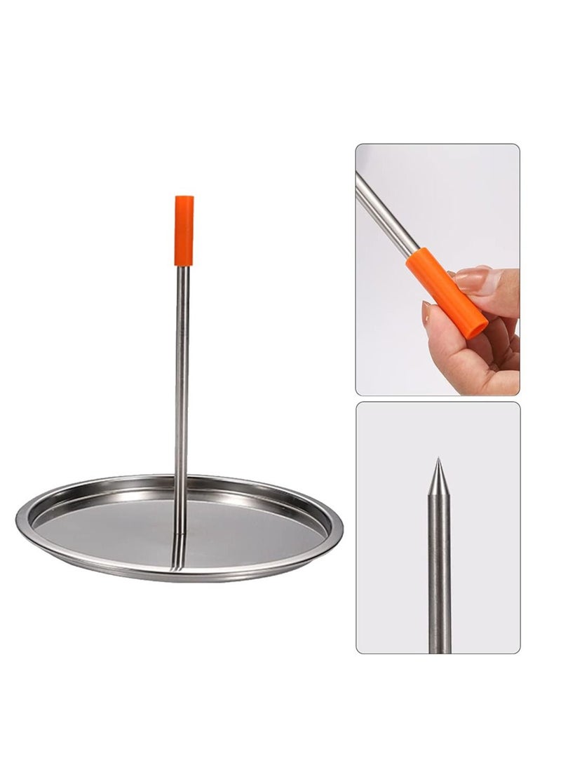 واي آند دي BBQ Vertical Skewer, Stainless Steel Barbecue Skewer Grill, Chicken Rack Roaster, Charcoal Smoker Grill Roasting Stand, Grilling Meat for Turkey, Kebab - Image 2