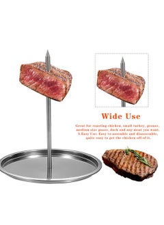Y&D BBQ Vertical Skewer, Stainless Steel Barbecue Skewer Grill, Chicken Rack Roaster, Charcoal Smoker Grill Roasting Stand, Grilling Meat for Turkey, Kebab  - Image 4
