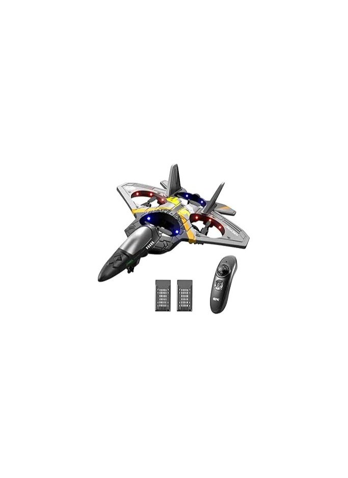 Generic - V17 Remote Control Plane – 2.4GHz Foam RC Airplane & Quadcopter with Stunt Rolls, Gravity Sensing, Cool Lights & 2 Batteries – Fun Gift for Kids & Adults - Image 1