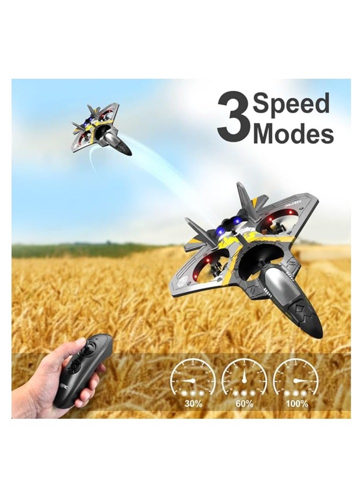 Generic - V17 Remote Control Plane – 2.4GHz Foam RC Airplane & Quadcopter with Stunt Rolls, Gravity Sensing, Cool Lights & 2 Batteries – Fun Gift for Kids & Adults - Image 1