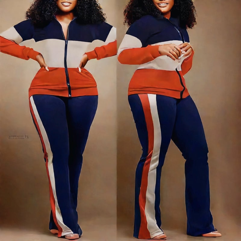 Women's Long Sleeve Zip-Up Jumpsuit with Camouflage Print - Image 2