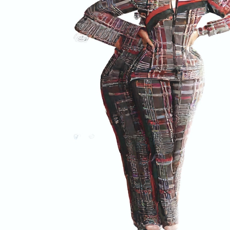 Women's Long Sleeve Zip-Up Jumpsuit with Camouflage Print - Image 4
