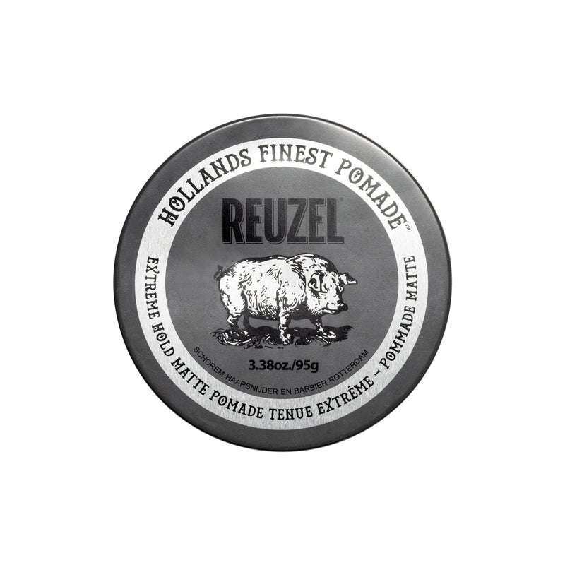 Reuzel ريوزيل إكستريم هولد مات بوماد، أقوى تثبيت طوال اليوم، تصفيف قابل للذوبان في الماء، لمسة نهائية مات وخالية من القشور، سهلة الغسل، لجميع أنواع الشعر - Image 1