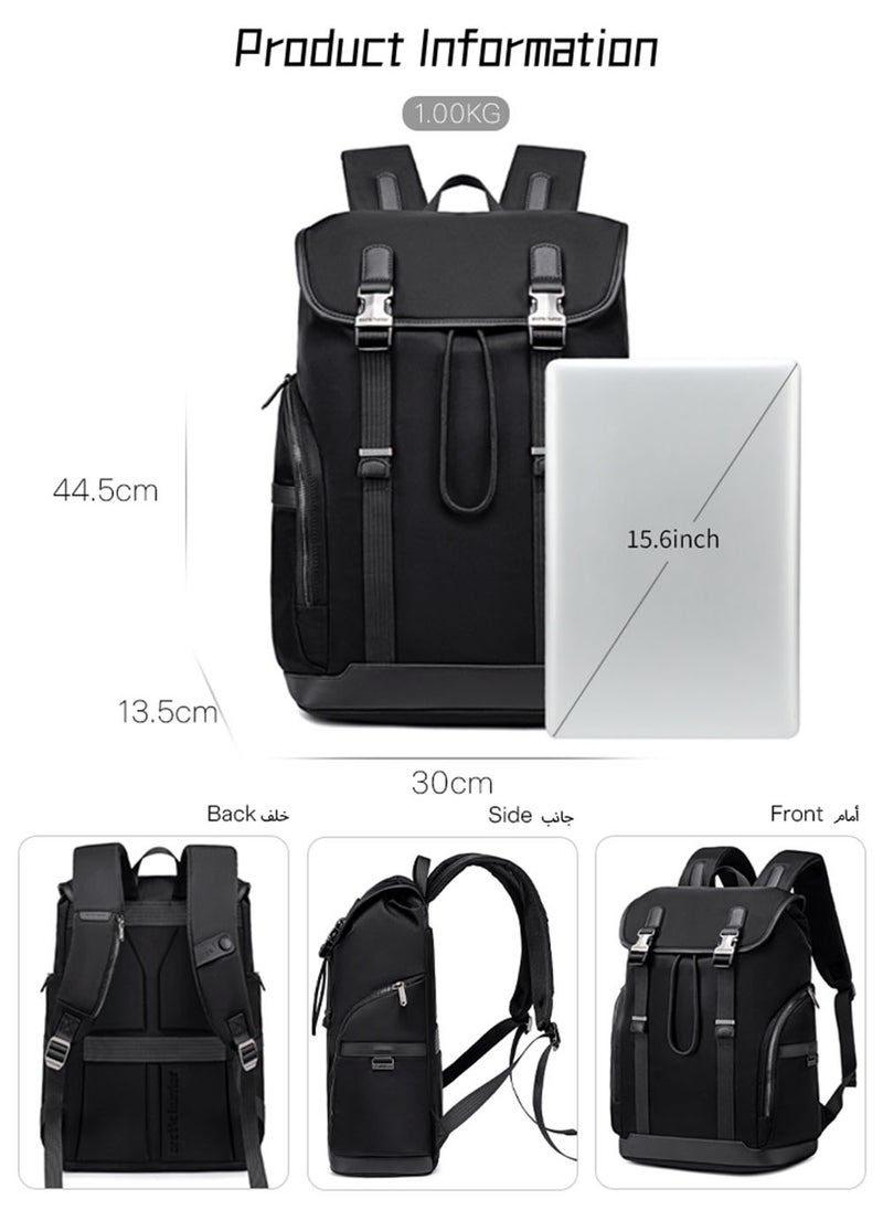 ARCTIC HUNTER Durable School Student Laptop Bag, Durable Business Travel Laptop Backpack Office Back Bag with Laptop and Tablet Compartment for Men, Black  - Image 3