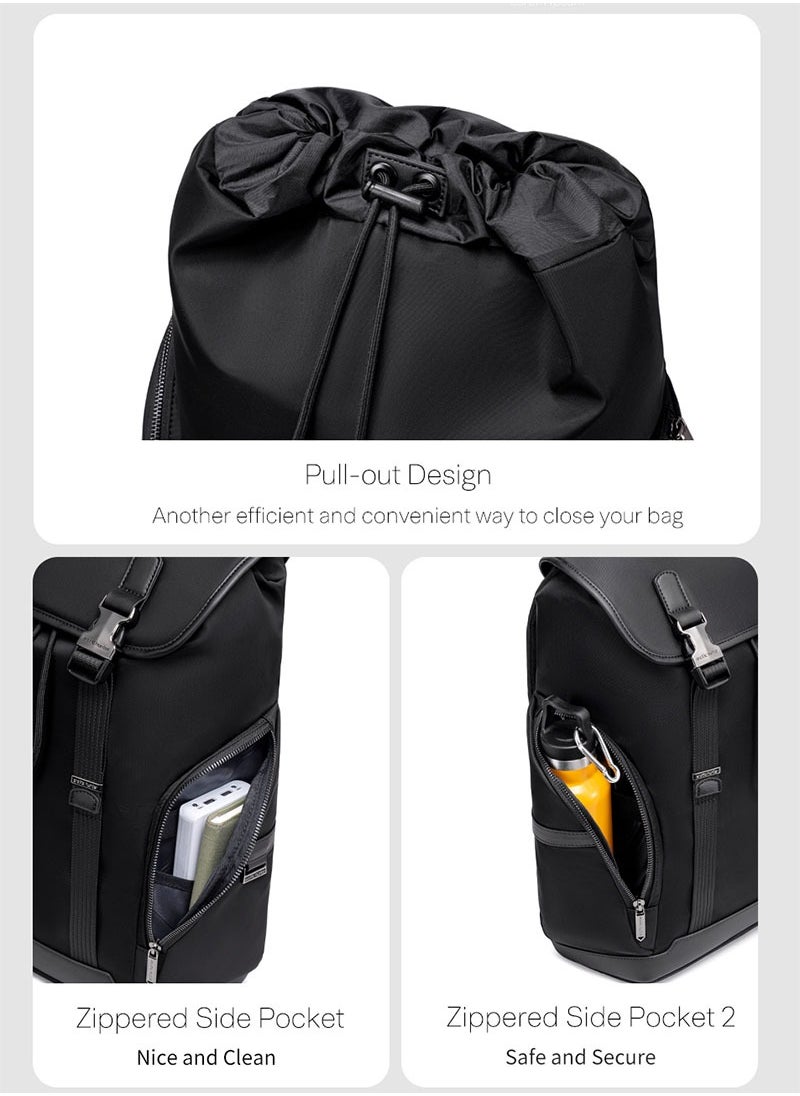 ARCTIC HUNTER Durable School Student Laptop Bag, Durable Business Travel Laptop Backpack Office Back Bag with Laptop and Tablet Compartment for Men, Black  - Image 5