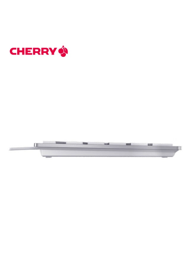 Cherry Kc6000 Wired Keyboard, Computer Membrane Keyboard, Office Business Home Keyboard, Ultra-thin Sx Scissor Foot, Quiet Full-size, Silver - Image 4
