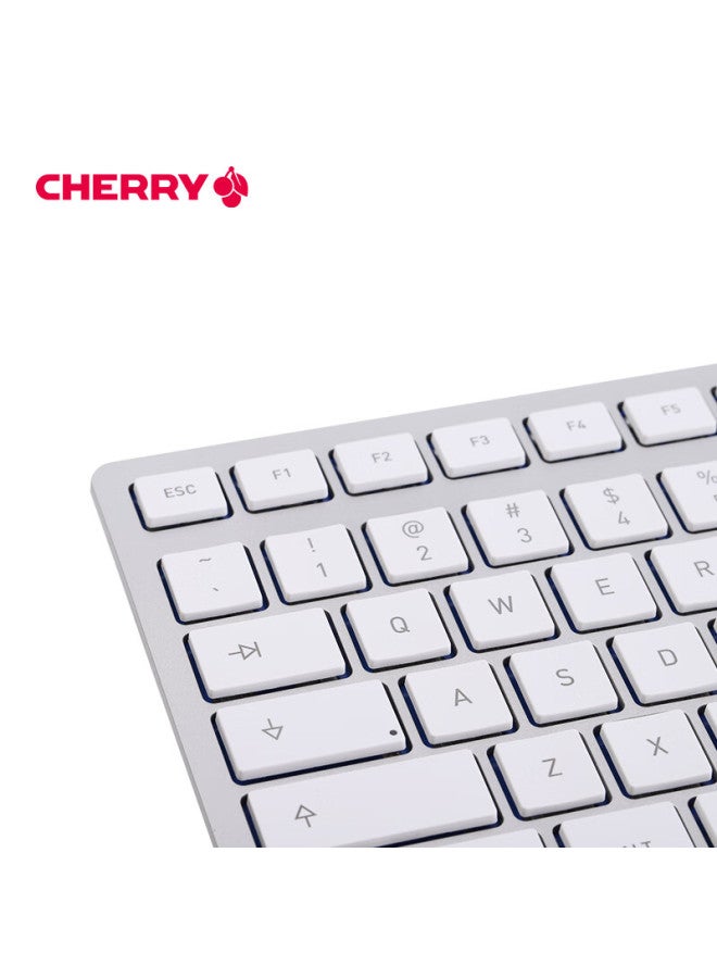 Cherry Kc6000 Wired Keyboard, Computer Membrane Keyboard, Office Business Home Keyboard, Ultra-thin Sx Scissor Foot, Quiet Full-size, Silver - Image 3