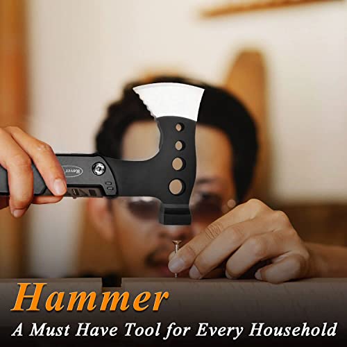 RoverTac Multi Tool Camping Axe Hatchet 11-in-1 Multitool Camping Gear Survival Tool with Axe Knife Hammer Saw Bottle Can Opener Screwdrivers Nylon Sheath Gifts for Men Perfect Camping Hiking Survival - Image 4