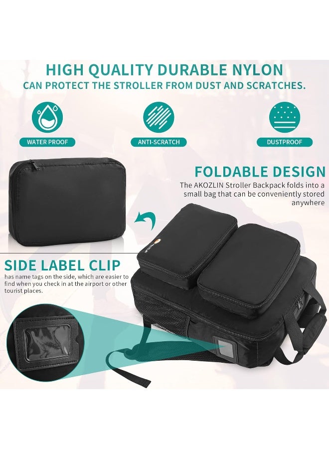 AKOZLIN Foldable Stroller Travel Bag Backpack - Image 3