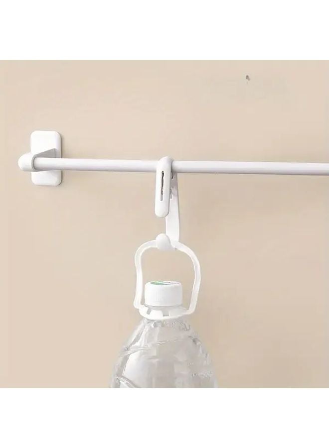 10 Pcs White S Shaped Hooks Double Ended Long Tail Clip For Kitchen Bathroom Storage - Image 5