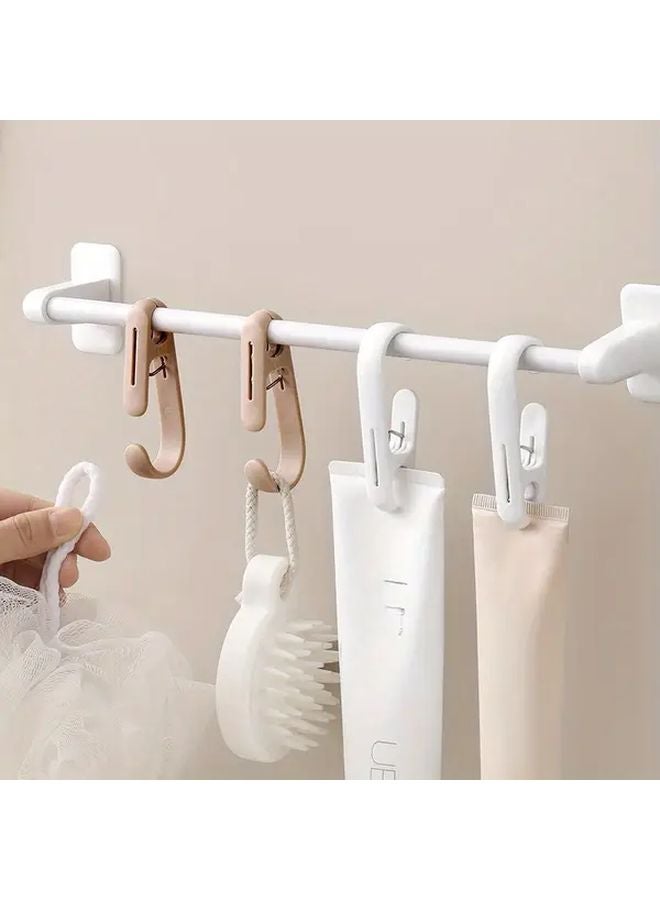 10 Pcs White S Shaped Hooks Double Ended Long Tail Clip For Kitchen Bathroom Storage - Image 3