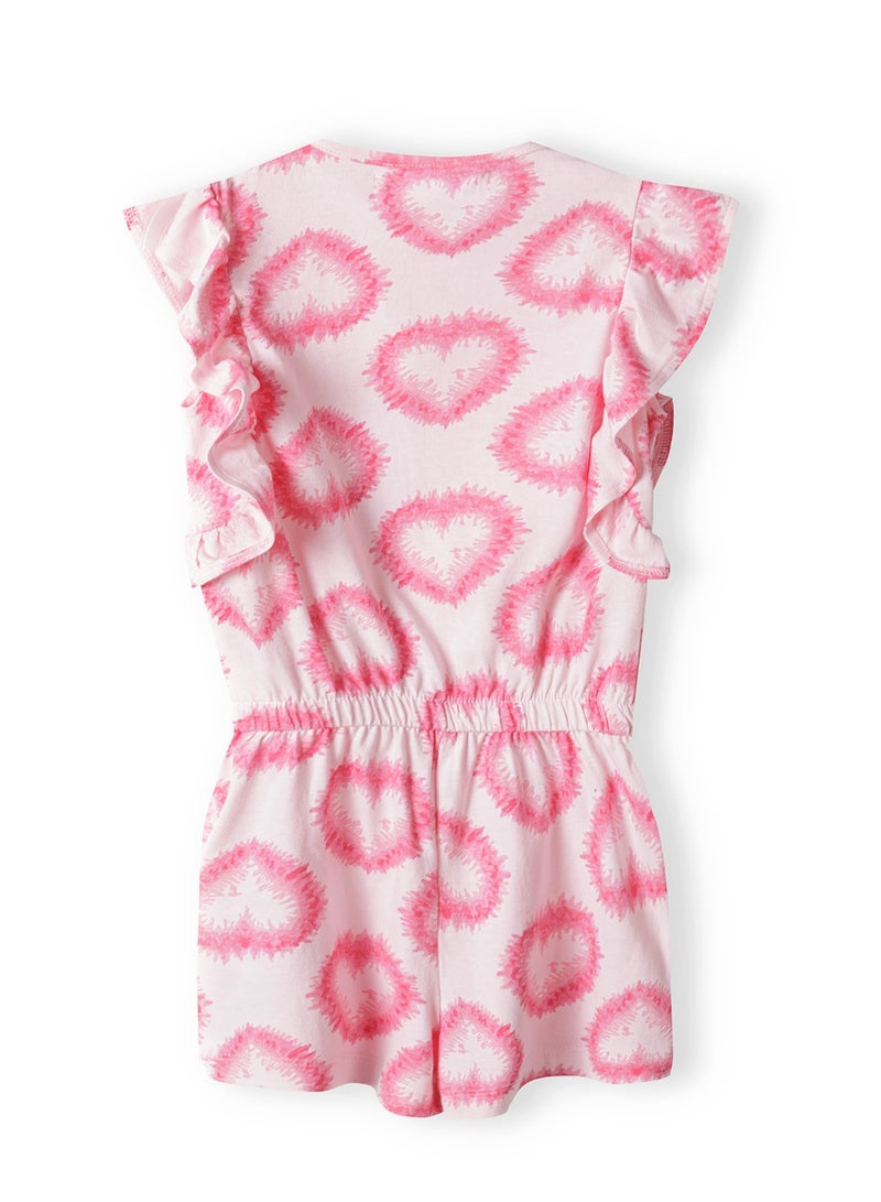 MINOTI Kids Girls Ruffle Sleeve  Playsuit With Easy Fit And Elastic Waist  - Image 2