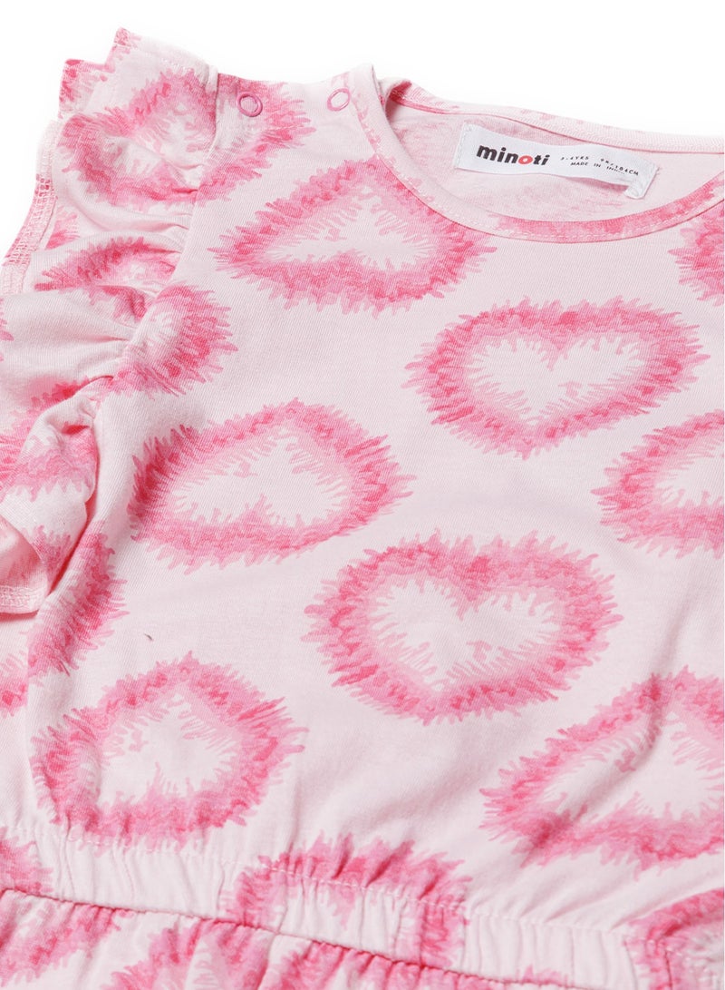 MINOTI Kids Girls Ruffle Sleeve  Playsuit With Easy Fit And Elastic Waist  - Image 3
