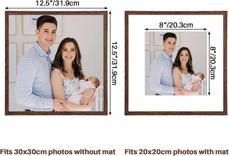 EYMPEU إطار صور EYMPEU 30 × 30 سم، قطعة واحدة، للحائط والطاولة، مناسب للاستخدام في المكاتب والمنازل، كوفي - Image 2