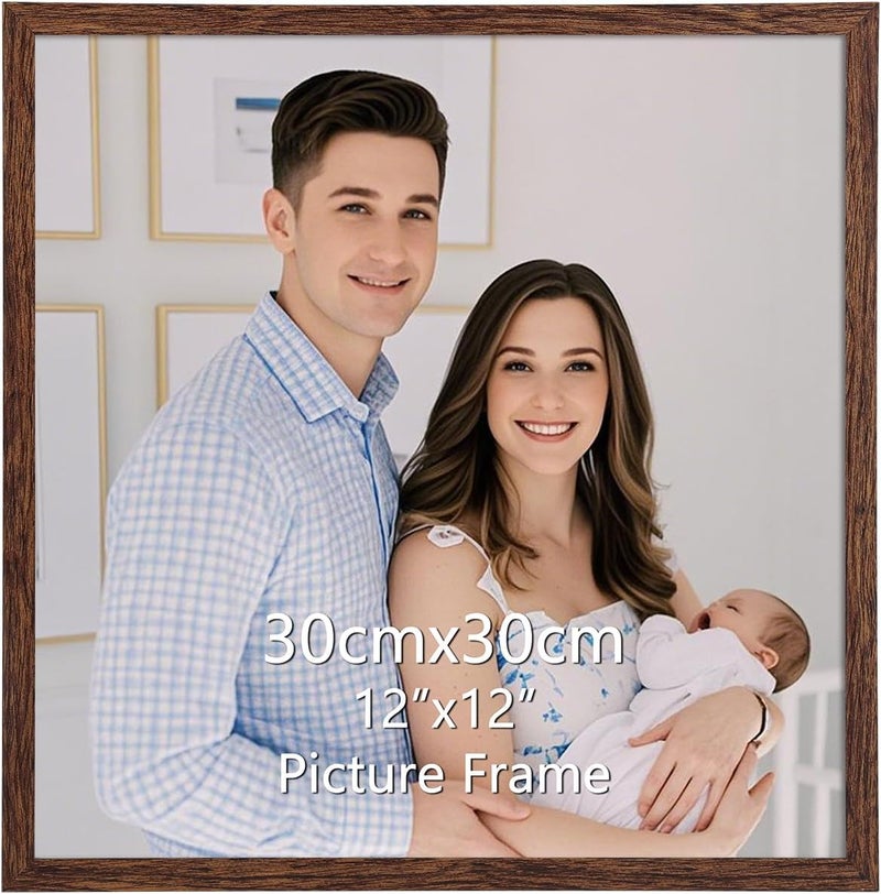 EYMPEU إطار صور EYMPEU 30 × 30 سم، قطعة واحدة، للحائط والطاولة، مناسب للاستخدام في المكاتب والمنازل، كوفي - Image 1