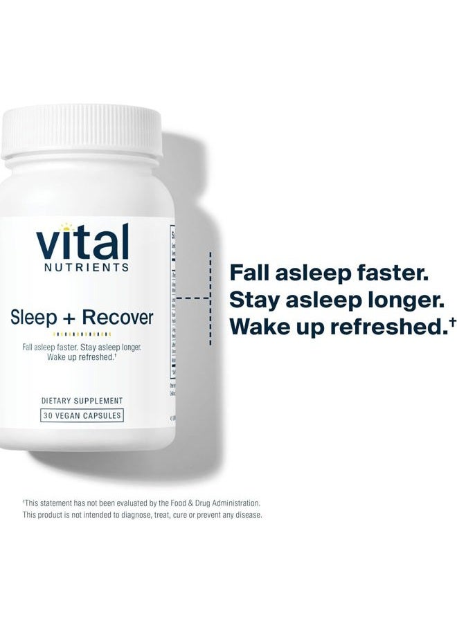 Vital Nutrients Sleep + Recover - Vegan Supplement - Sleep Support - Melatonin, Ashwagandha & L-Theanine - Gluten, Dairy & Soy Free - 30 Capsules - Image 3