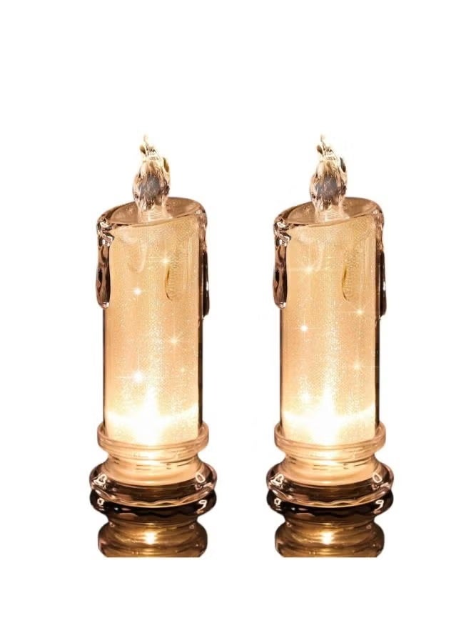Pack Of 2 LED Flameless Pillar Candles - Image 1