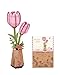 Wowood 3D Flower Wooden Puzzles for AdultsPink Tulip DIY Wooden Flowers Model Kit Building Set Crafts for Adults to Build Botanical CollectionIdeal Creative Gift IdeasHousewarming 72PCS - Image 2