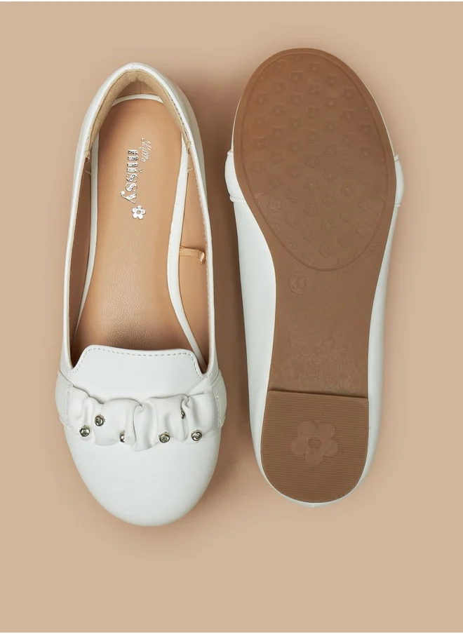 ميسي Girls Embellished Slip-On Ballerina Shoes