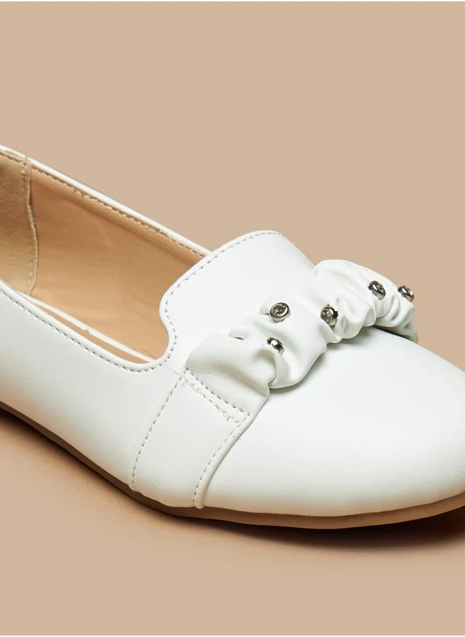 ميسي Girls Embellished Slip-On Ballerina Shoes