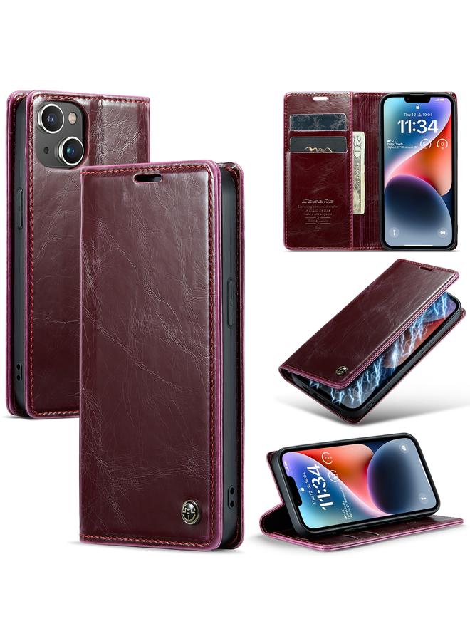 The Bros Case For iPhone 15 Plus 003 Crazy Horse Texture Leather Phone Case