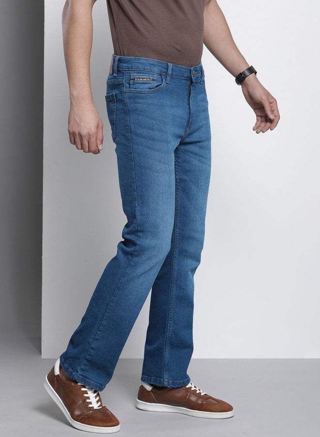 The Indian Garage Co Men Mid Rise Bootcut Stretchable Jeans - Image 2