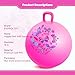 EVERICH TOY Hopper Ball Pink Butterfly Hopping Toys for Kids 18 Inch Bouncy Ball with Handle Indoor Outdoor Inflatable Hoppity Hop Toy for Girls Boys Gift with Free Pump - Image 4