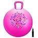 EVERICH TOY Hopper Ball Pink Butterfly Hopping Toys for Kids 18 Inch Bouncy Ball with Handle Indoor Outdoor Inflatable Hoppity Hop Toy for Girls Boys Gift with Free Pump - Image 2