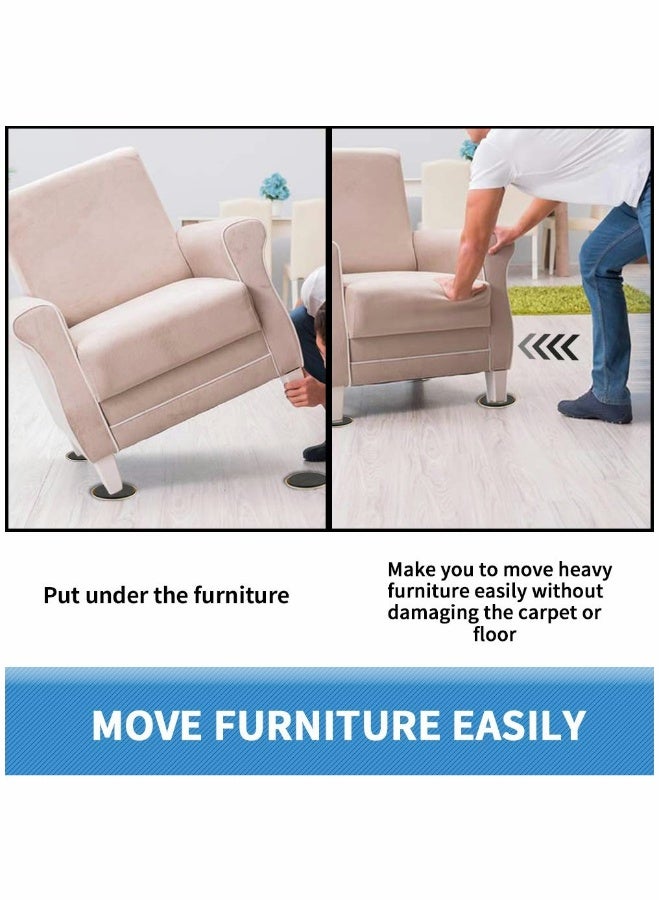 Furniture Sliders for Carpet 24 Pack Heavy Duty Furniture Moving Pads, 3.5 Inch Reusable Furniture Movers Sliders for Protect Carpet Surfaces  - Image 3