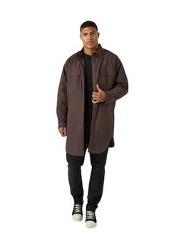 FOREVER 21 Snap-Button Longline Shacket  - Image 1